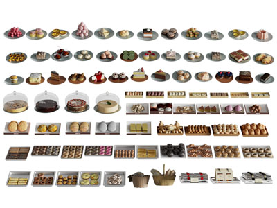 现代盘装蛋糕 点心烘焙食物