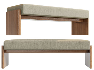 现代长方形沙发凳