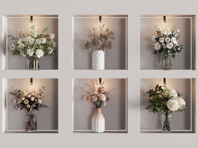现代花瓶花卉摆件组合