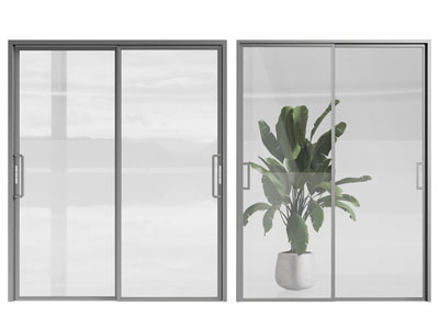 现代玻璃推拉门