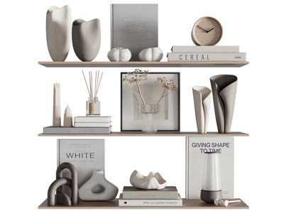 现代书籍 装饰品摆件组合