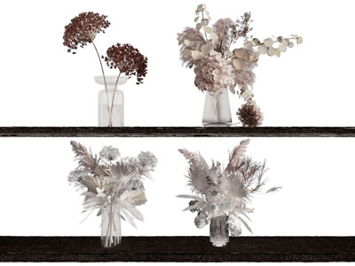 现代花瓶花卉 摆件组合