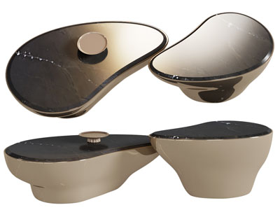 现代异形茶几3d模型 现代异形茶几