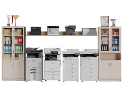 现代打印机 文件收纳柜3d模型 现代打印机 文件收纳柜