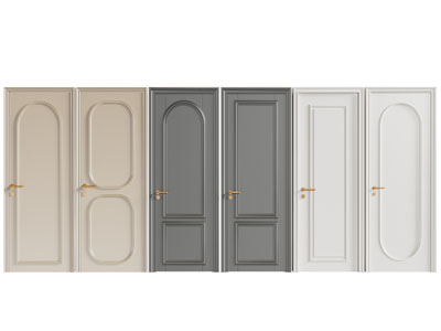 法式实木单扇平开门