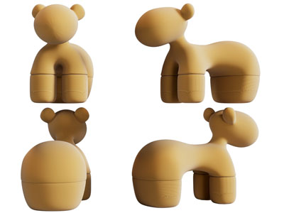 现代动物造的沙发凳子