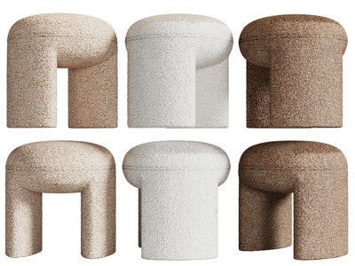 侘寂风圆形凳子