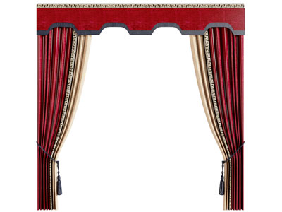 新中式窗帘窗纱3d模型 新中式窗帘窗纱