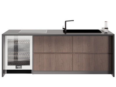 现代带酒柜的吧台
