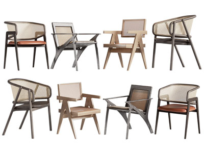 新中式实木休闲椅子 餐椅