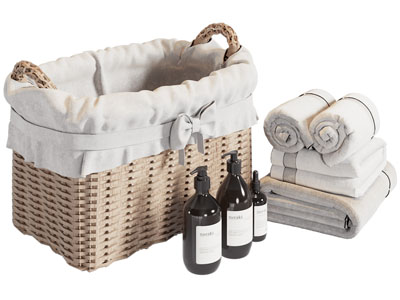 现代编制收纳筐 毛巾 洗护用品