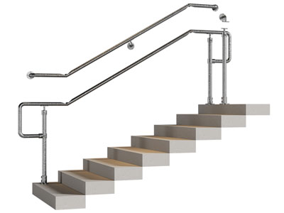 现代楼梯3d模型 现代楼梯