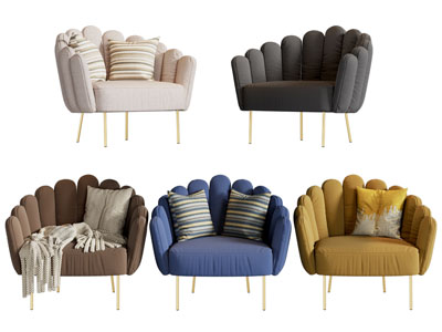 现代轻奢休闲单人沙发