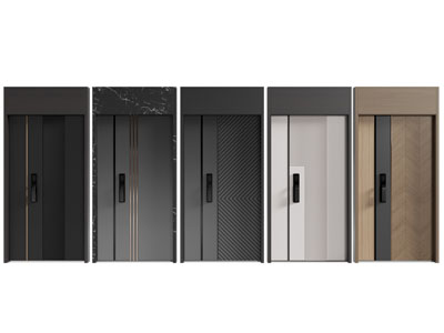 现代子母入户平开门