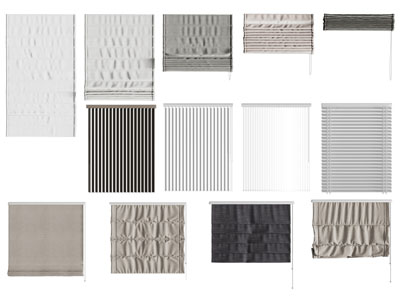 现代布帘 拉帘 罗马窗帘3d模型 现代布帘 拉帘 罗马窗帘