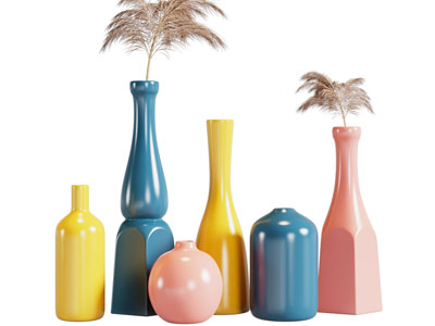 现代陶瓷花瓶花卉