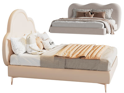 现代儿童双人床