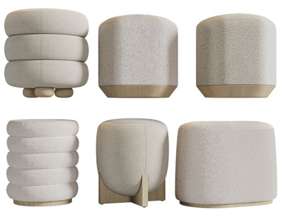 现代圆形 方形坐墩 沙发凳子