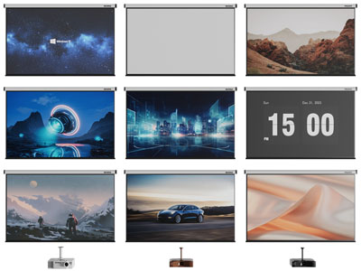 现代投影幕布 投影仪3d模型 现代投影幕布 投影仪