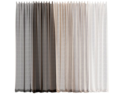 现代布艺窗帘窗纱3d模型 现代布艺窗帘窗纱