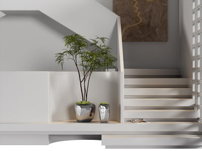 现代旋转楼梯3d模型 现代旋转楼梯