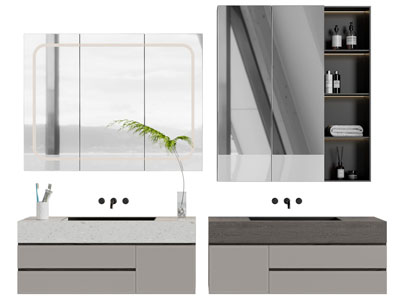 现代洗手台 镜柜