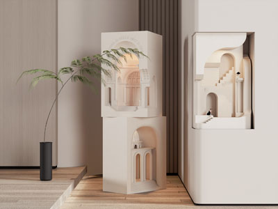 侘寂风墙角石膏灯 壁灯