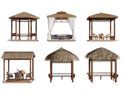 现代毛糙棚子 亭子