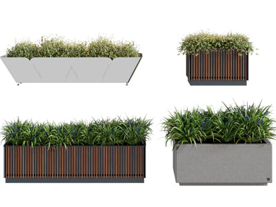 现代户外花箱盆景盆栽植物