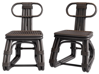 新中式藤编休闲椅子