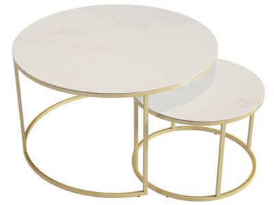 现代轻奢圆形茶几3d模型 现代轻奢圆形茶几