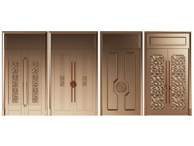 新中式双扇平开门 大门