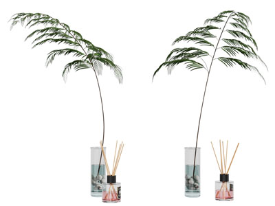 现代玻璃花瓶花卉