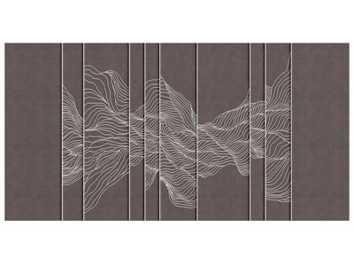 新中式背景墙3d模型 新中式背景墙