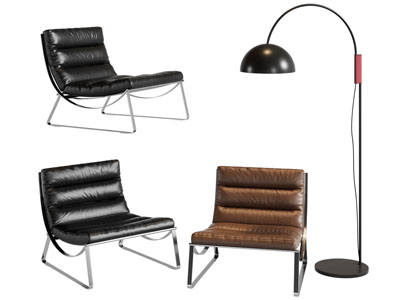 现代休闲椅子 落地灯