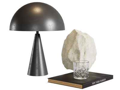 现代台灯 书本 杯子摆件组合