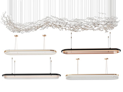 现代椭圆形吊灯