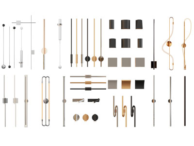 现代金属线条壁灯