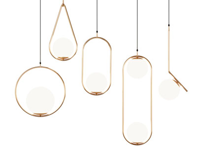 现代轻奢垂线吊灯