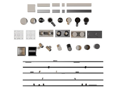 现代轨道磁吸灯 可转向筒灯射灯 格栅灯