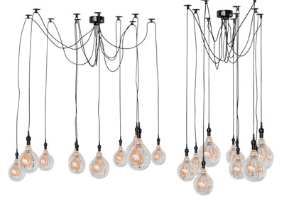 工业风loft电线灯泡吊灯