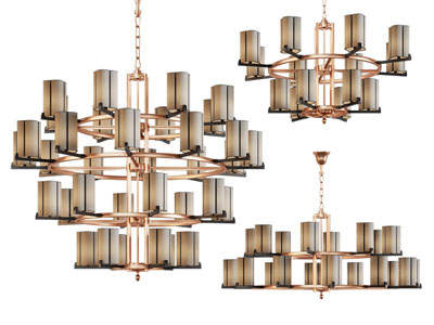 新中式多层吊灯