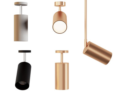 现代轻奢可转向筒灯射灯