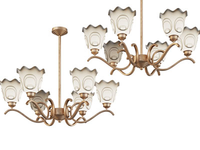 美式铜制铁艺吊灯