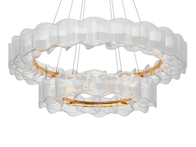 现代水晶双层圆形吊灯