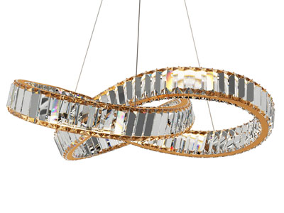 现代轻奢水晶带状吊灯