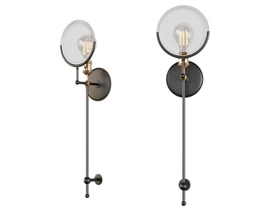 现代黑色金属壁灯