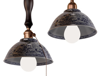 新中式青花瓷灯罩吊灯