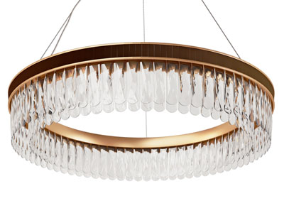 现代轻奢水晶圆形吊灯