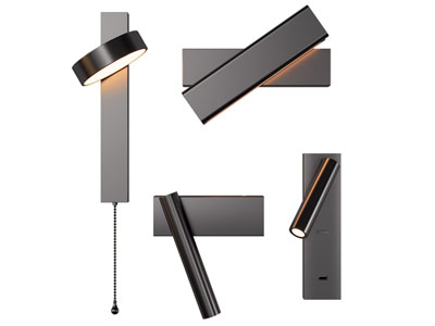 现代金属可转向壁灯